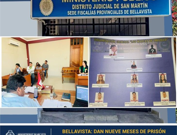  Bellavista: Fiscalía dicta 9 meses de prisión preventiva para 7 integrantes de una presunta banda criminal