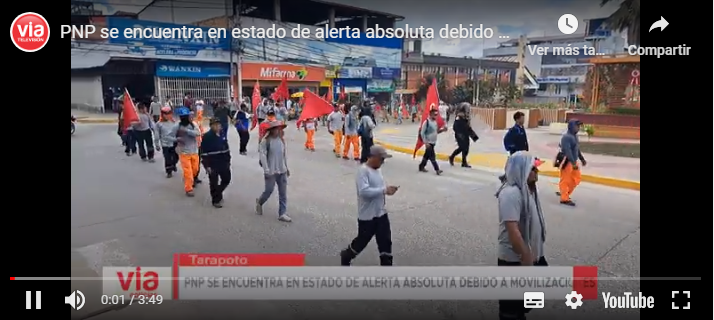  PNP se encuentra en estado de alerta absoluta debido a movilizaciones