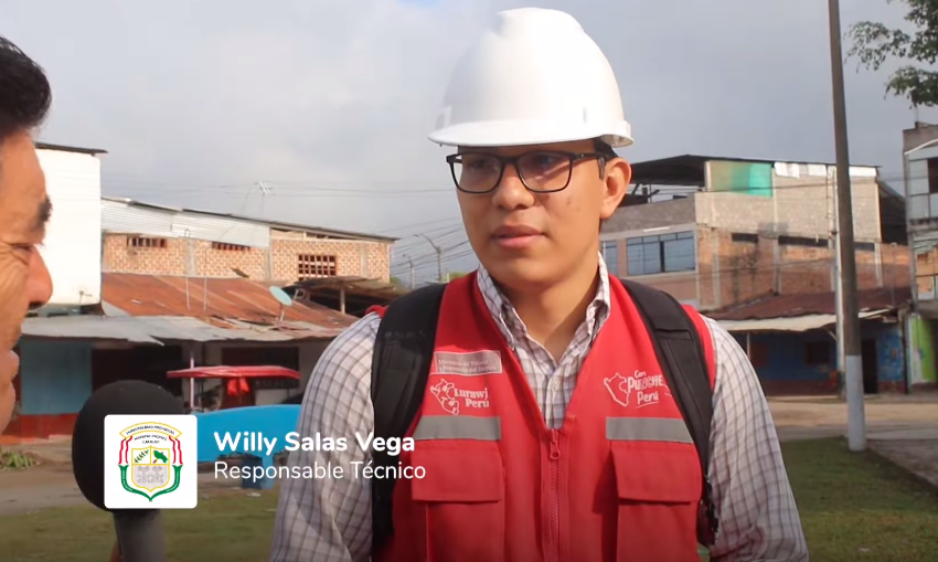  Trabajos de intervención inmediata en la Plazuela José Abelardo Quiñones se dió inicio en el distrito de Juanjui.