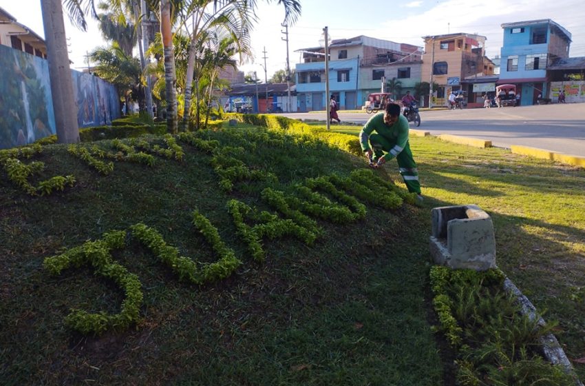  La Gerencia de Gestión y Desarrollo Ambiental de la MPMC continúa enbelleciendo la ciudad de Juanjuí