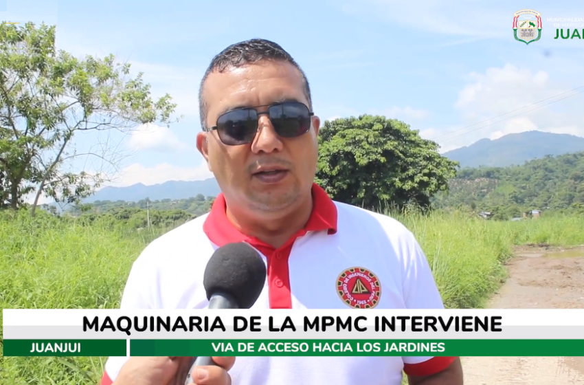  Con maquinaria de la Municipalidad de Mariscal Cáceres se realizó el mejoramiento de la vía de acceso hacia la Urbanización Los Jardines en Juanjui