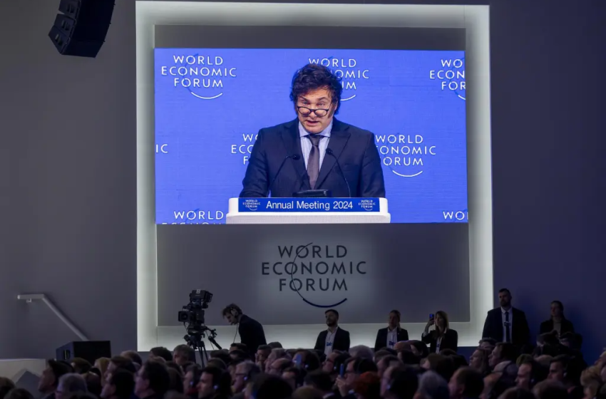  Javier Milei ataca en Davos las agendas internacionales del feminismo y el medioambiente