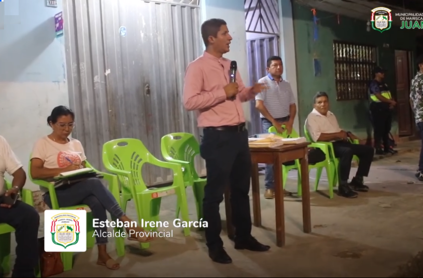  Alcalde Provincial de Mariscal Cáceres – Juanjuí y los vecinos del Barrio La Merced sostuvieron importante reunión sobre los Títulos de Propiedad