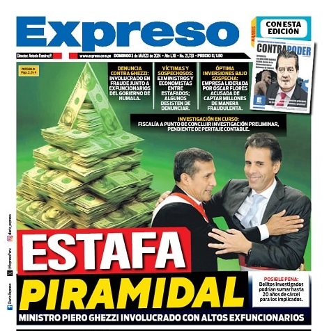  Denuncian a Piero Ghezzi por fraude y estafa agravada: hasta 20 años de prisión podría recibir exministro de Ollanta Humala