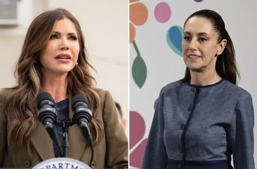  Secretaria de Seguridad de Estados Unidos acusa a presidenta de México de alentar las protestas de Los Ángeles