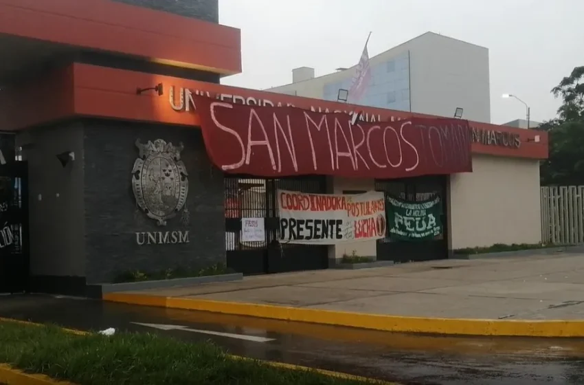  Por tercer día consecutivo: estudiantes continúan con la toma del campus de la San Marcos