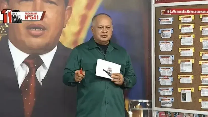  Diosdado Cabello amenaza a María Corina Machado: «Si a nosotros nos aprietan, nosotros la apretamos»