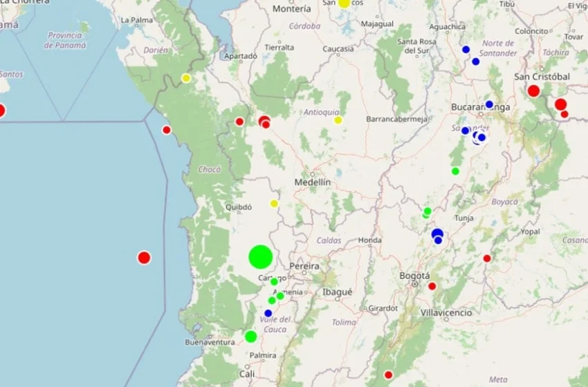  Colombia: un sismo de magnitud 7.4 sacudió esta mañana gran parte del país