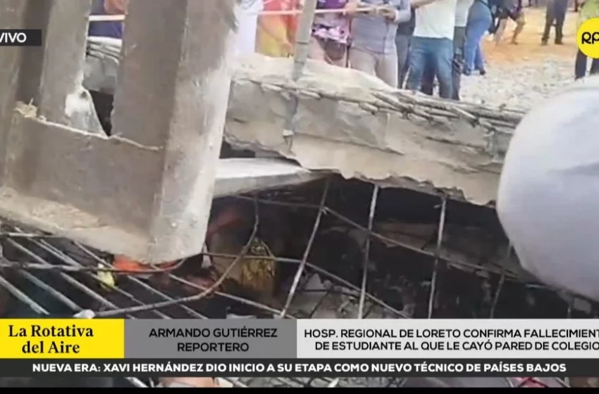  Loreto: un escolar falleció y otro resultó herido tras caerles pared dentro de su colegio en Punchana