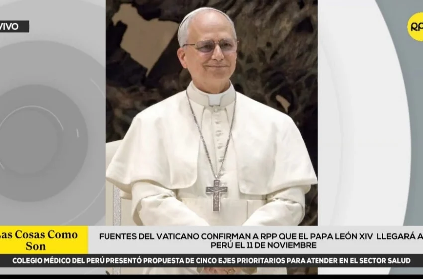  El papa León XIV llegará a Perú el próximo miércoles 11 de noviembre