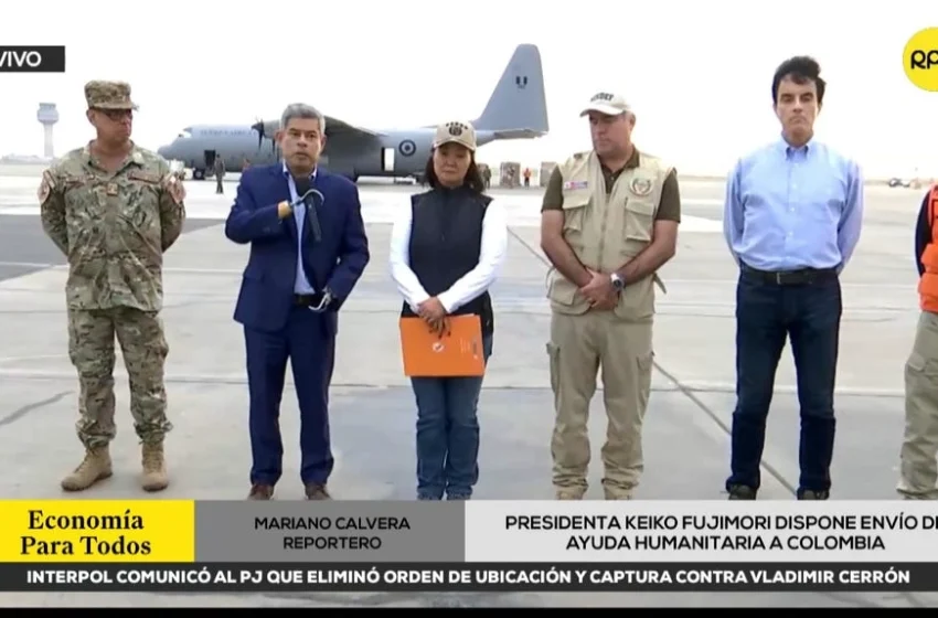  Gobierno peruano envía 12.5 toneladas de ayuda humanitaria a Colombia tras terremoto