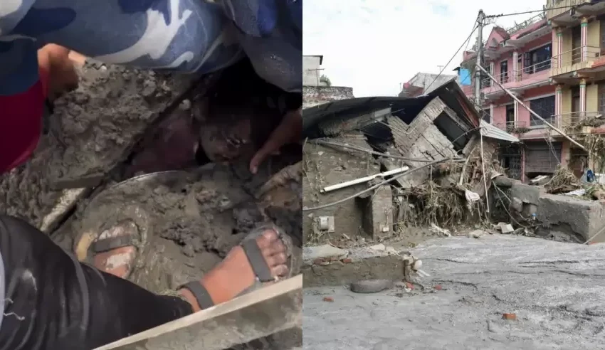  Nepal: rescatan con vida a niña que permaneció 60 horas en un hueco tras emergencia
