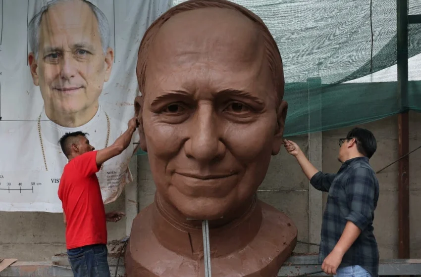  Medirá 14 metros y ya tiene 40 % de avance: así será la estatua del papa León XIV en el Callao